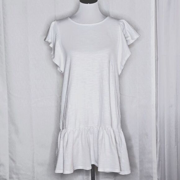 Z Supply White Ruffle Sleeve Dress - Picture 3 of 13